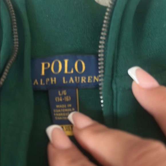 Polo by Ralph Lauren Green Zip Up Sweater - Picture 3 of 3